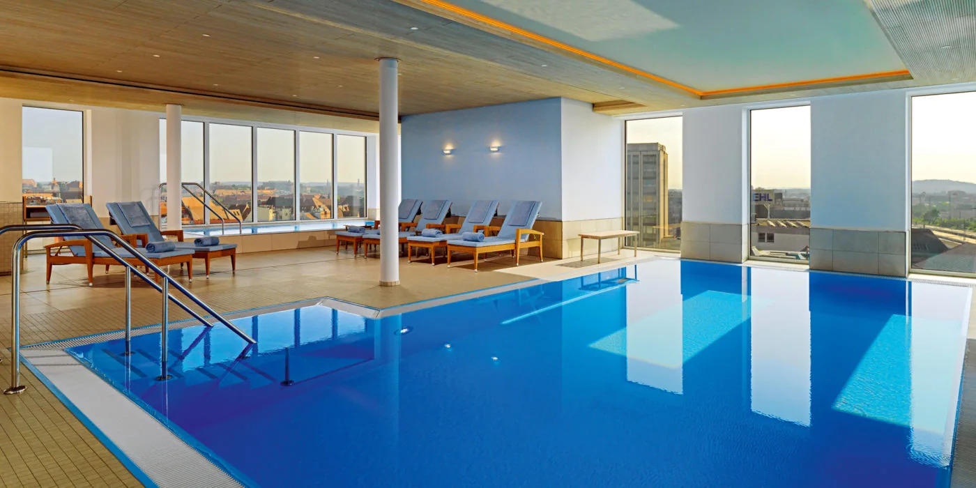 Wellnessbereich im Carlton SPA Nürnberg in der 9. Etage