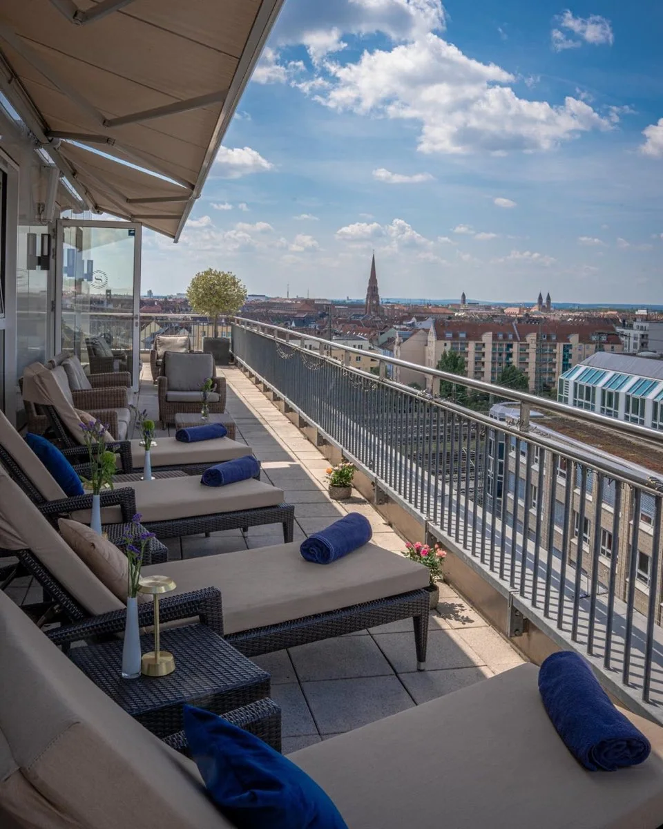 Sonnenterrasse des Carlton SPA Nürnberg